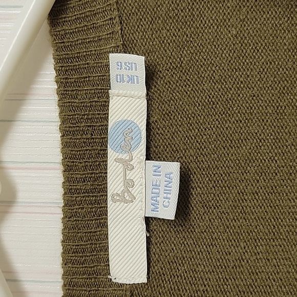 Boden moss green hook eye cardigan embellished sz 6 - Picture 4 of 6